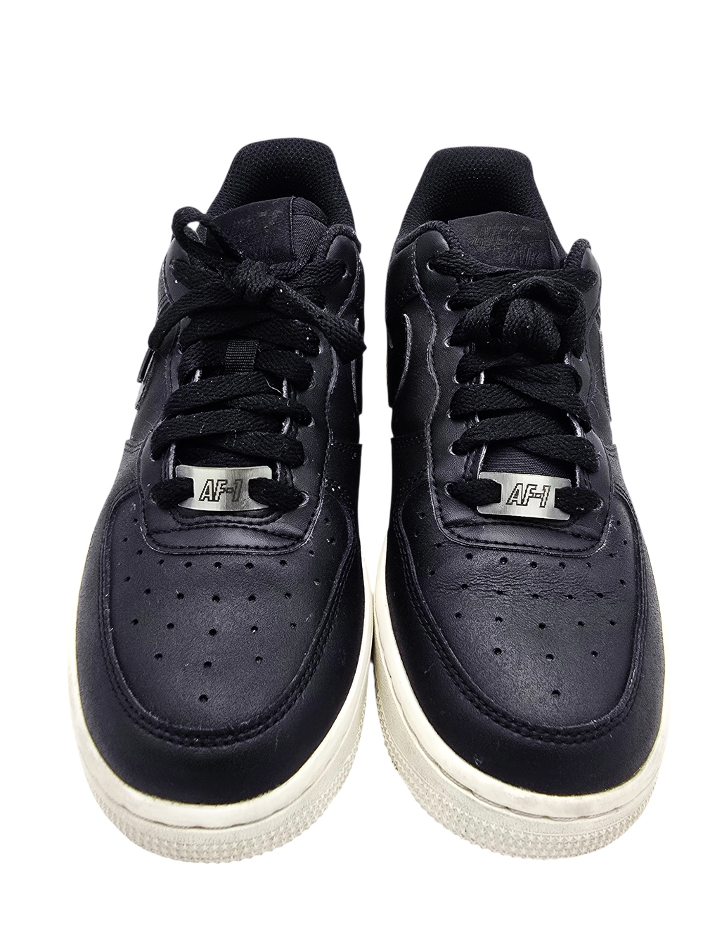Nike Air Force 1 O7' Black & White With Silver Metallic Accents